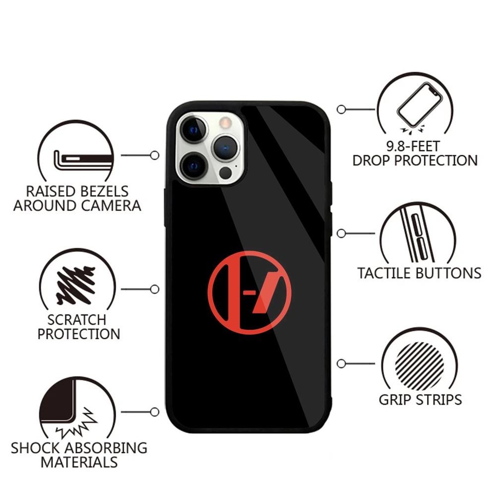 

T-Twenty one pilots Phone Case For iPhone 15,14,13,12,11,Plus,Pro,Max Mini Magsafe Magnetic Wireless Charging iPhone15