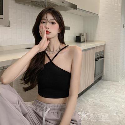 Sexy Hottie Camisole Camisole Women's Summer New Pure Desire with a Short Crop Top and a Crop Top Wrap Top
