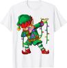 Dabbing Santa Elf Unicorn Christmas Costume Squad Kids Boys Unisex Xmas Gifts TShirt Funny DabbingElf Family Matching Tee Tops