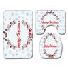 Christmas Bathroom Floor Mat Toilet Three-Piece Set