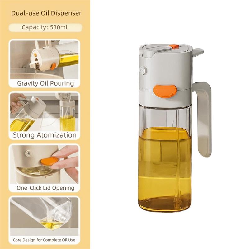 

500ml Sprayable Practical Seasoning Bottles Multi-function Gravity-operated Opening and Closing Durable Pourable Safe 1PC серый
