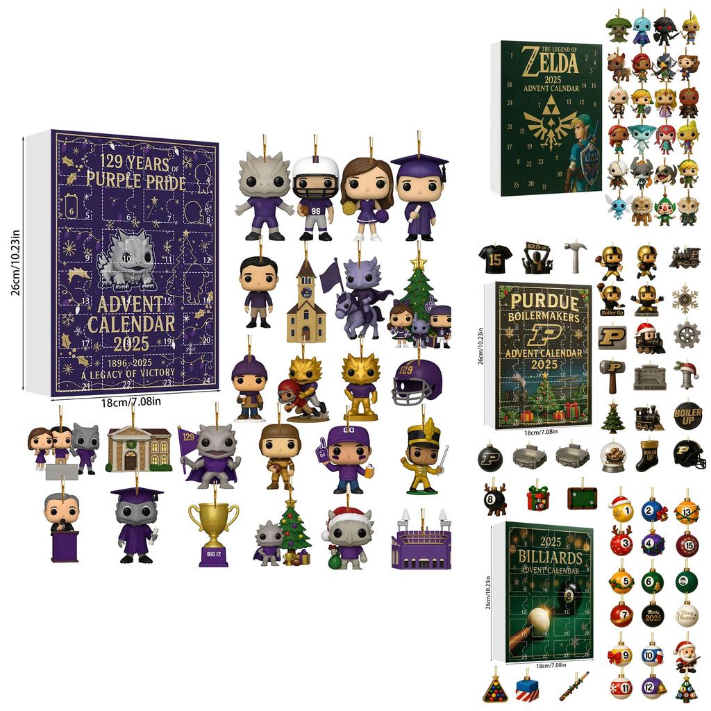 Vánoční adventní kalendář Stray Kids s 24 akrylovými ozdobami pro sváteční obdarování