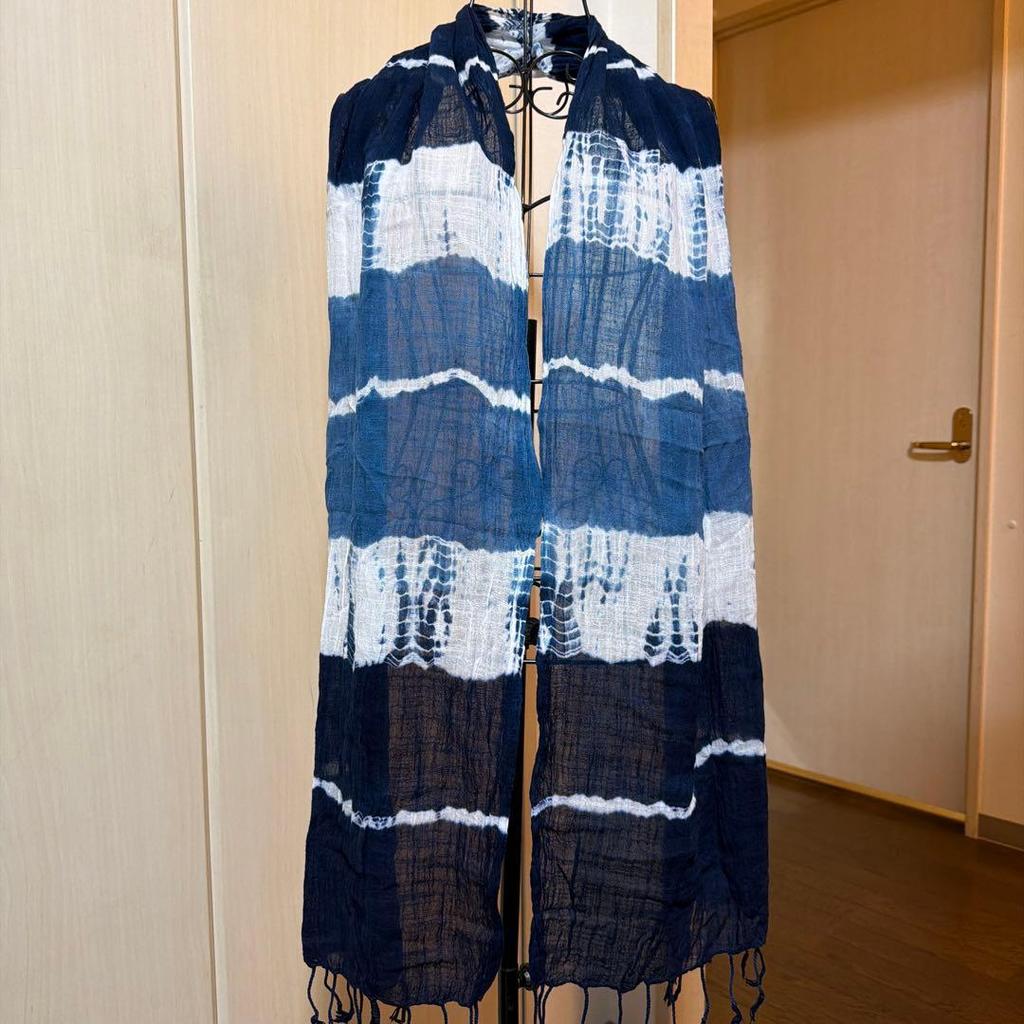 Used Indigo dyed lightweight stole/shawl