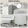Tall bathroom cabinet, column storage unit, 2 doors, drawer, adjustable shelves, 20x20x185cm, white