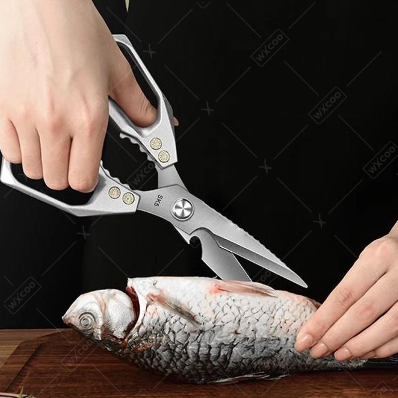 Kitchen Scissors Professional Chicken Bone Meat Fish Turkey Vegetables Scissors Stainless Steel Heavy Duty Shears Cutter