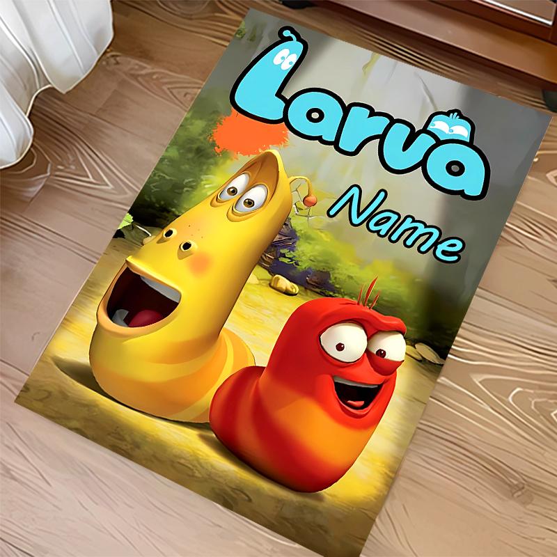 Custom Personalization Larva Print Area Rug - Soft, Washable Non-Slip Indoor Mat,Living Room,Home&Office Decorative Rug