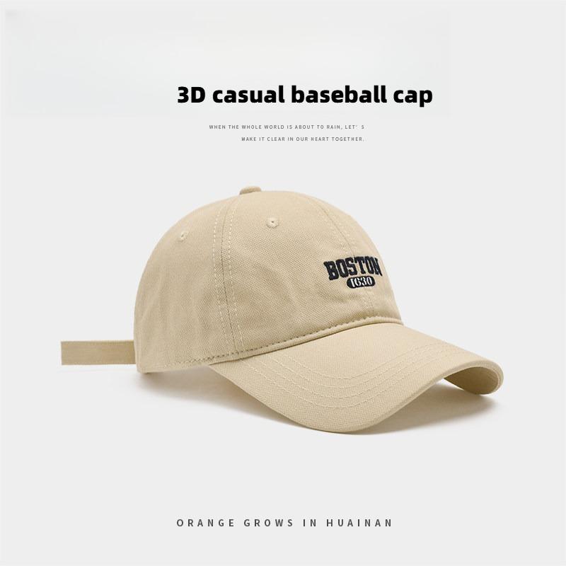 1pc Sweet Girl Ins Embroidered Duck Tongue Hat for Women,Spring and Summersun Protion Versatile Curved Brimmed Men Baseball Hat