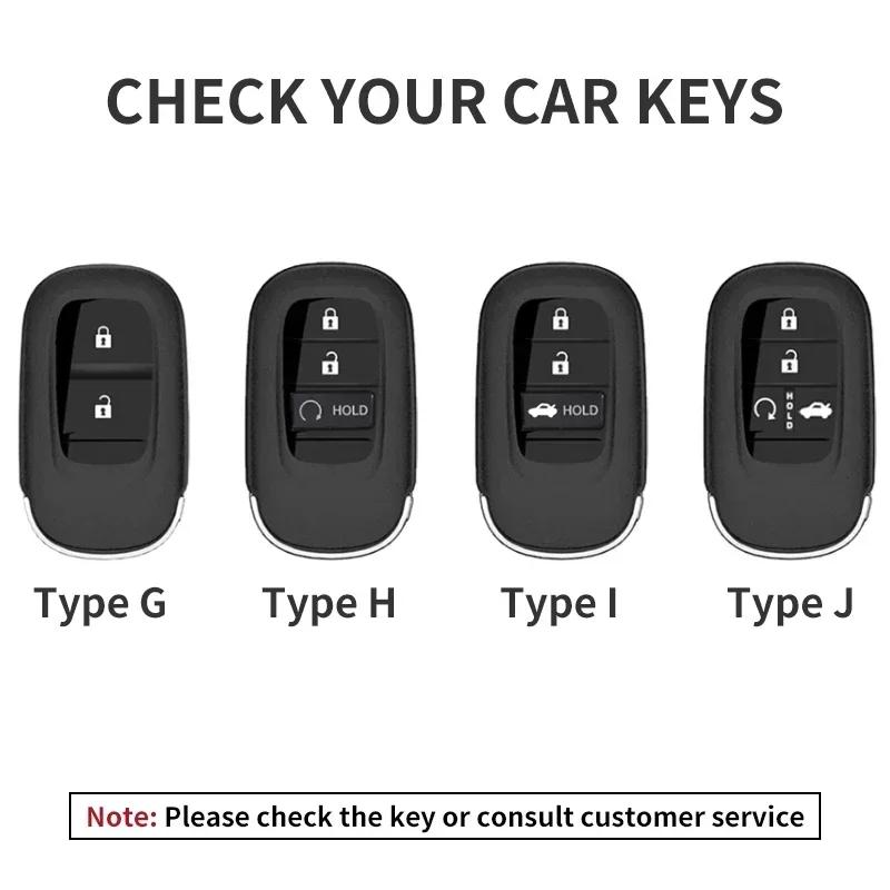 Leather Cover Protector Holder Car Remote Key Case Fob for Honda Civic Accord HR-V CR-V CRV 2 3 4 Buttons Keychain Accessories