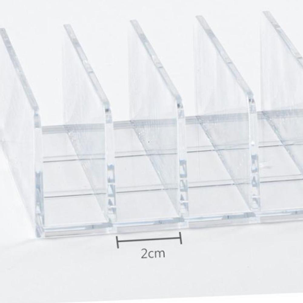 Clear Clear Makeup Palettes Organizer Plastic 7 Slots Design Cosmetics Stand Rack Transparent Eyeshadow Palette Organizer