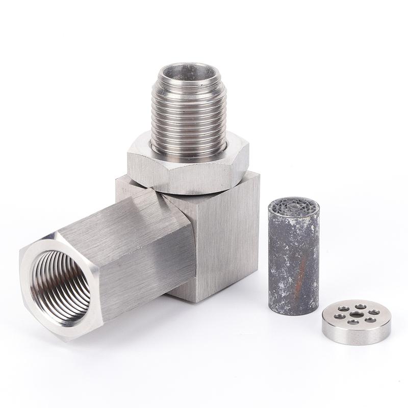 O2 Bung Extension Catalytic Converter 90 Degree P0420 P0430 Exhaust Catalyst Rear Oxygen Sensor Spacer Mini Catalyst O2 Adapter