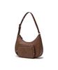 Mlb Basic Vintage Logo Hobo Bag Ny (Brown)