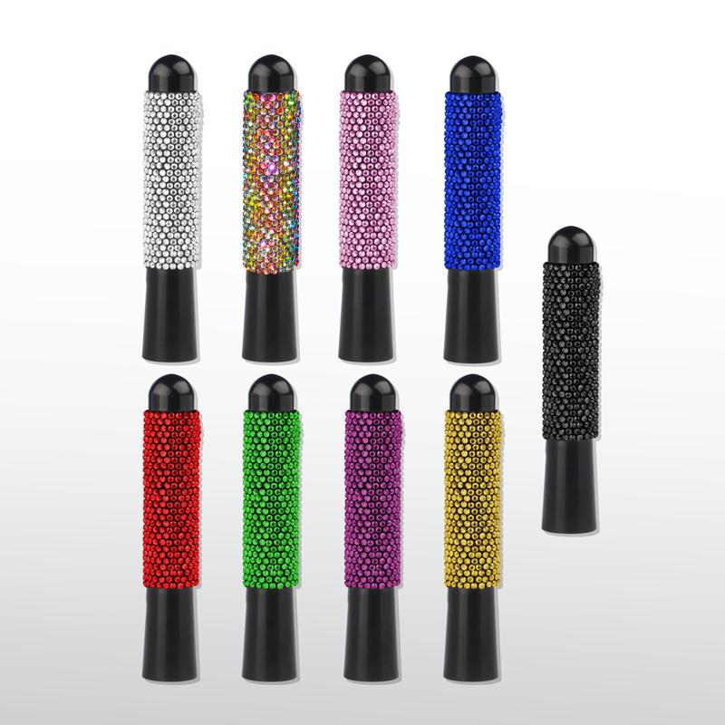 Universal 8cm/3.14in Car Antenna Crystal Diamond Auto Retrofit Decors Contains 4 Screws 2 Gaskets Bling Car Accessories