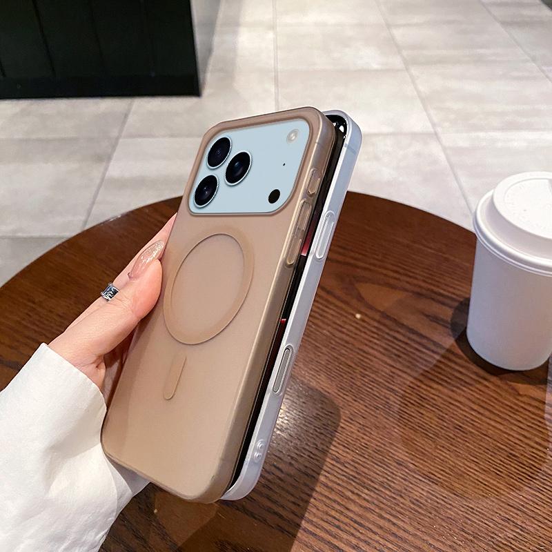 Luxus Matte Transluzent Schlank Magsafe Kabelloses Lade Case Für iPhone 17 Air 16E 15 14 Plus 13 12 11 Pro Max XS XR 8 Plus Hülle