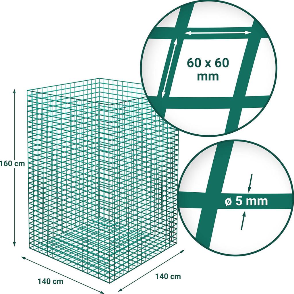 Hay Net For Baled Hay Sheaves For Feeding Horses, Mesh Size 60 X 60 Mm, 1.4 X 1.4 X 1.6 M