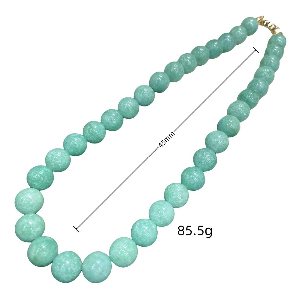 Tianhe Stone Ru Kiln Color Beaded Necklace 12Mm Size Is Suitable For Spring And Summer Wear, Beautiful