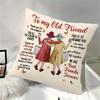 Friendship Quote Pillow Cover Double Sided Print Soft Cushion Cover With Zipper For Sofa Living Room Bedroom Car Home Decor