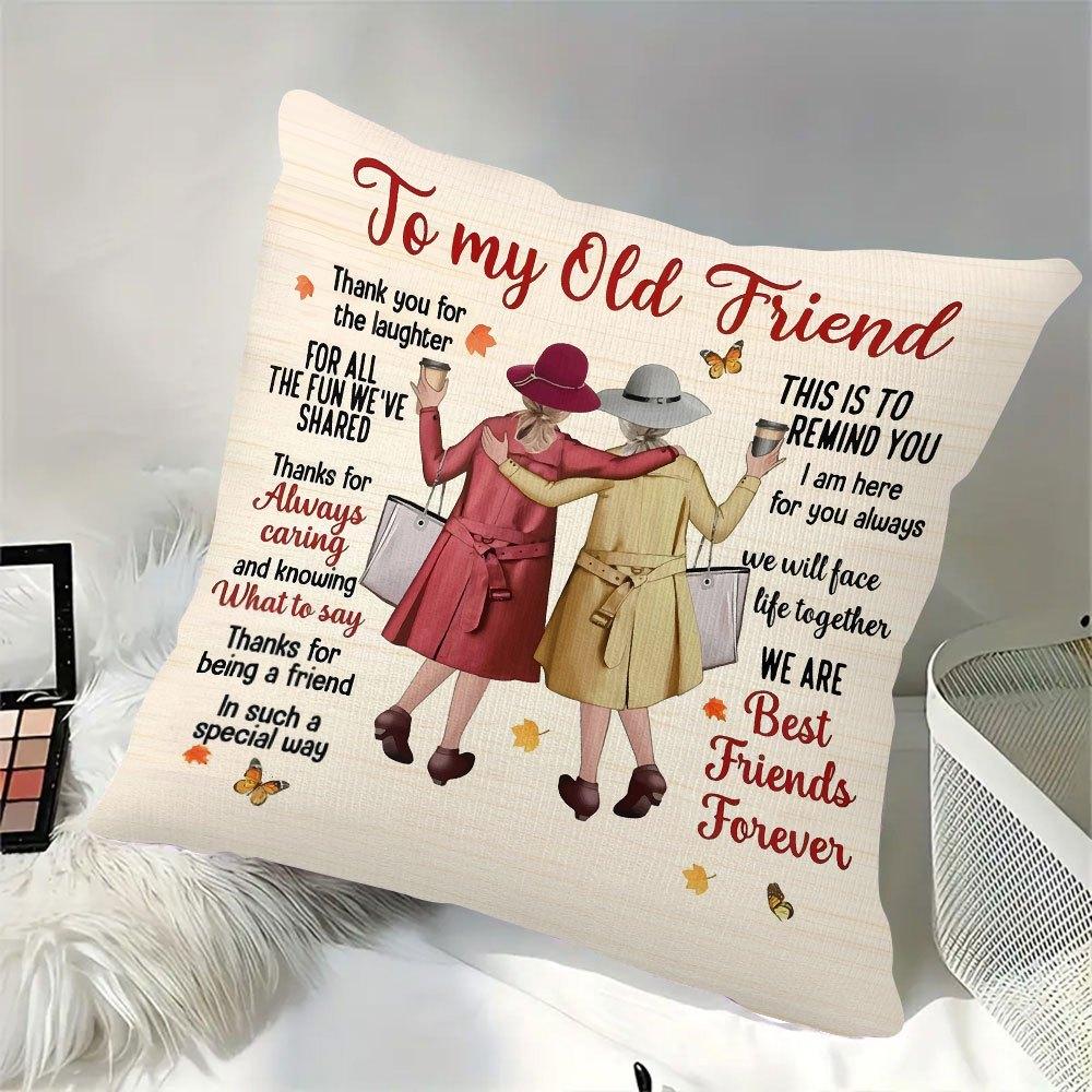 Friendship Quote Pillow Cover Double Sided Print Soft Cushion Cover With Zipper For Sofa Living Room Bedroom Car Home Decor