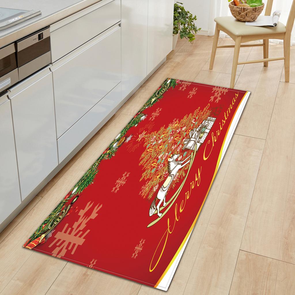 Christmas Kitchen Sand Carpet Doormat Long Floor Mat