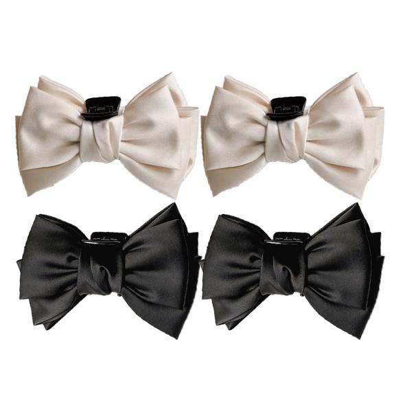 Korea large size bow hair clip elegant temperament simple style exquisite girl  claw clip fashion hair accessories