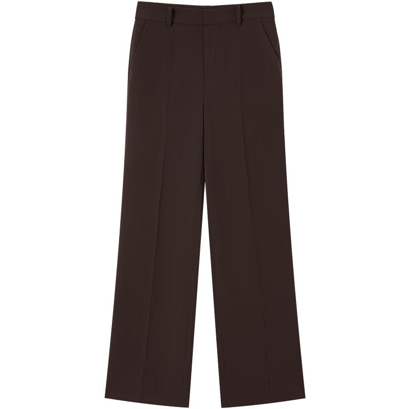 JUZUI Women's Business Casual Tri-Acetate Straight-Leg Ankle Pants