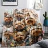 1Pc Rottweiler Dog Print Flannel Blanket, High quality Comfortable for All Seasons, Home Decor, Warmth and Comfort, Perfect for Christmas Gifts