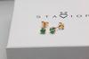 Gold Earrings with Emeralds