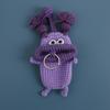 Cute Fruit Series Sausage Mouth Doll Crochet Keychains Custom Knitting Bag For Car Keys Holder Funny Doll Bag For Keys Storage