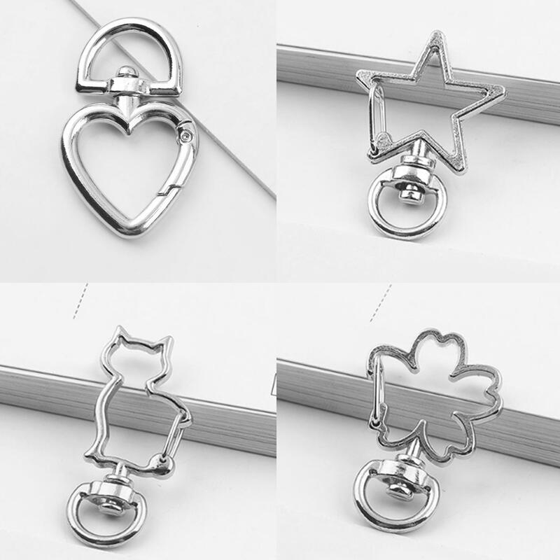 טבעת D בצורת לב טבעת D וו כלב וו מחזיק מפתחות אביזר לתיק