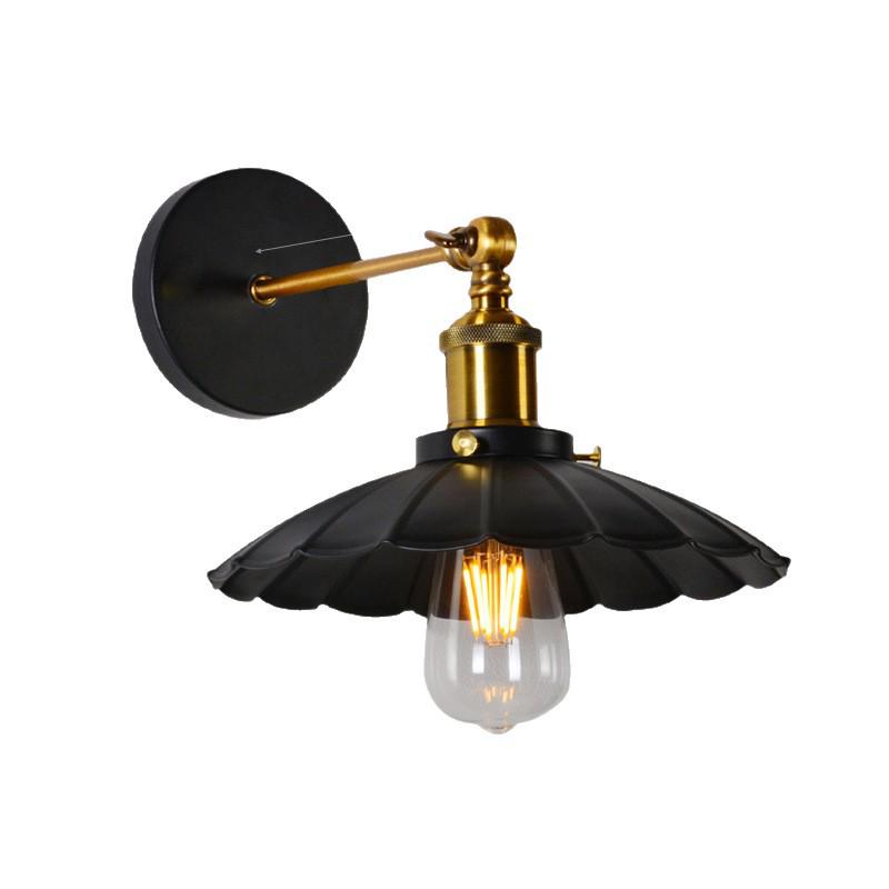 Retro Metal Texture Wall Lamp for Bedroom, Balcony, Bar, Restaurant, or Cafe - Nostalgic and Creative Design