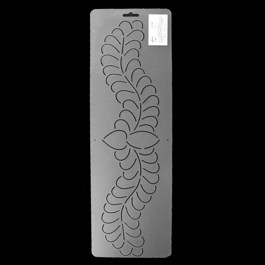 1 X Plastic Quilting Stencil Leaf Background DIY