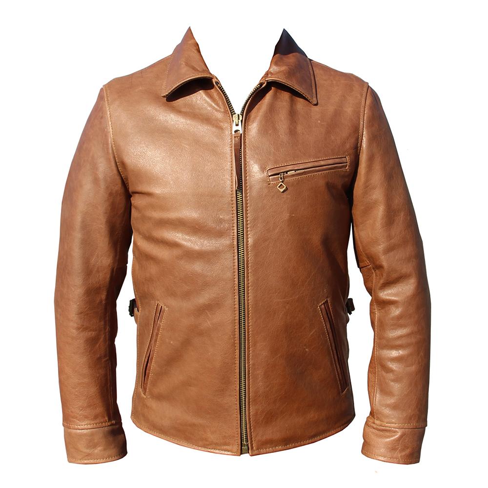 Chinese Size Oil Waxed Cowhide Genuine Leather Jacket Men Color Changes Slim Fit Real Skin Coat Autumn Chaqueta Cuero Hombre Mens Jackets