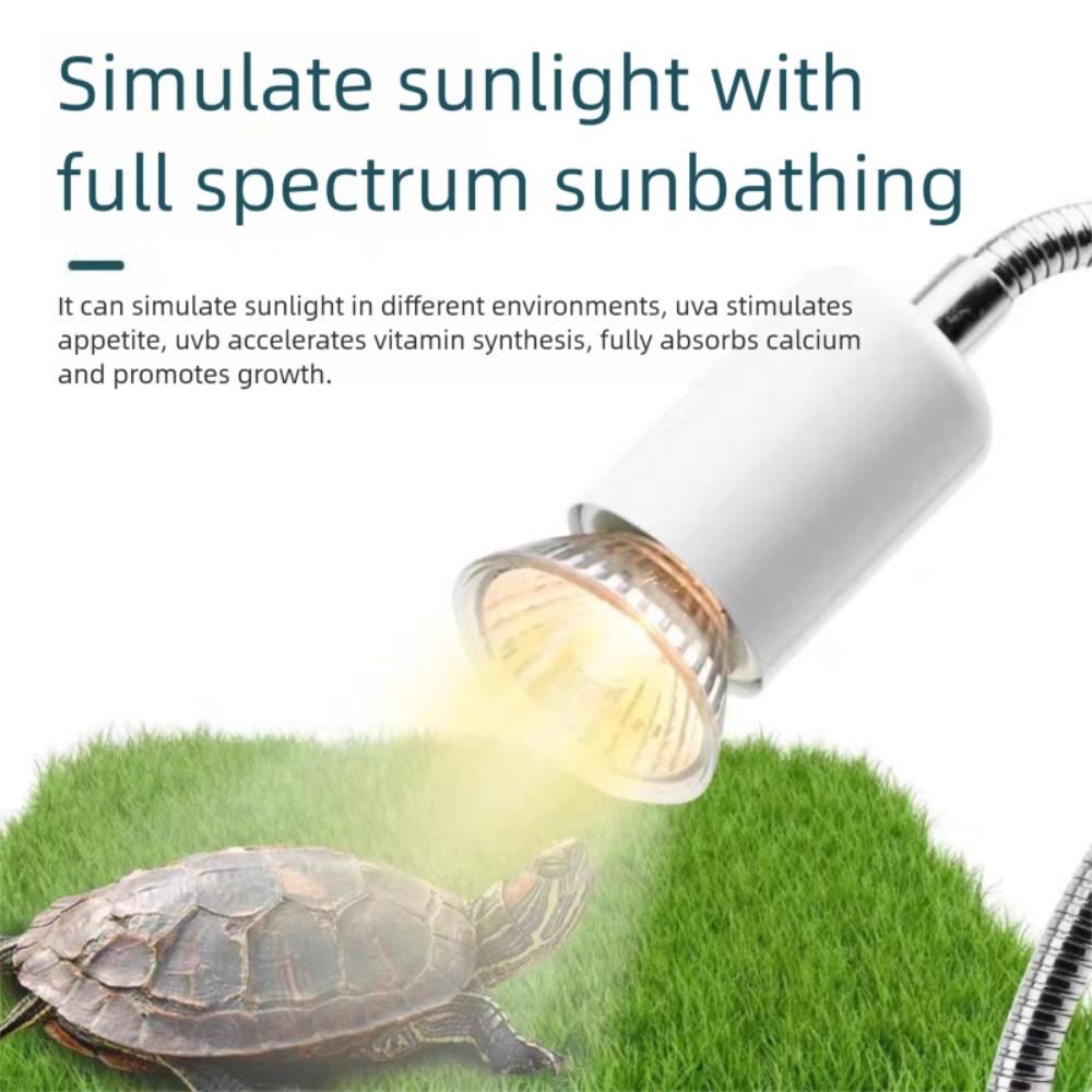 360 Grad Drehung Reptilien Heizlampe UVA+UVB Lampe Klemme Abdeckung Klemme Lampenfassung Schildkröten