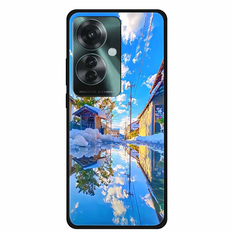 Phone Case for Oppo Reno11 A Silicone TPU Soft Back Cover for Reno 11 A 11A Fashion Shell Floral Shiled Capa 6.7" Funda