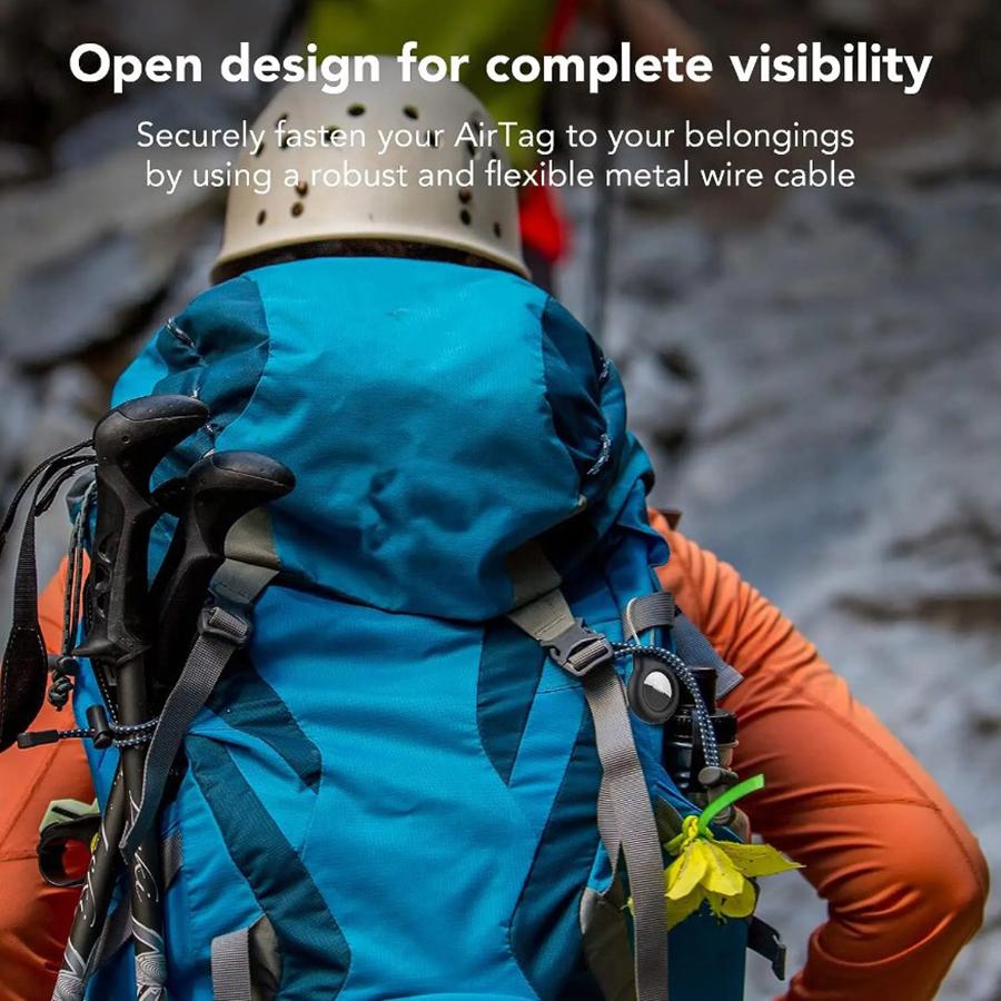 Schutzhülle für AirTag-Halter mit Drahtkabel, Air-Tag-Schloss-Hülle, Schlüsselanhänger, Gepäckanhänger für Schlüssel, GPS-Zubehör, AirTags-Hülle