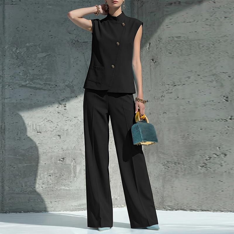 ZANZEA Women Sleeveless Vest Tops and Long Pants Casual Two Piece Suit Sets