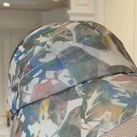 Cappello da Sole in Rete Traspirante con Parte Superiore Semi-vuota, Ampia Visiera, Protezione Completa del Viso, Cappello con Stampa Retro, Pieghevole, Portatile, Cappello Sportivo