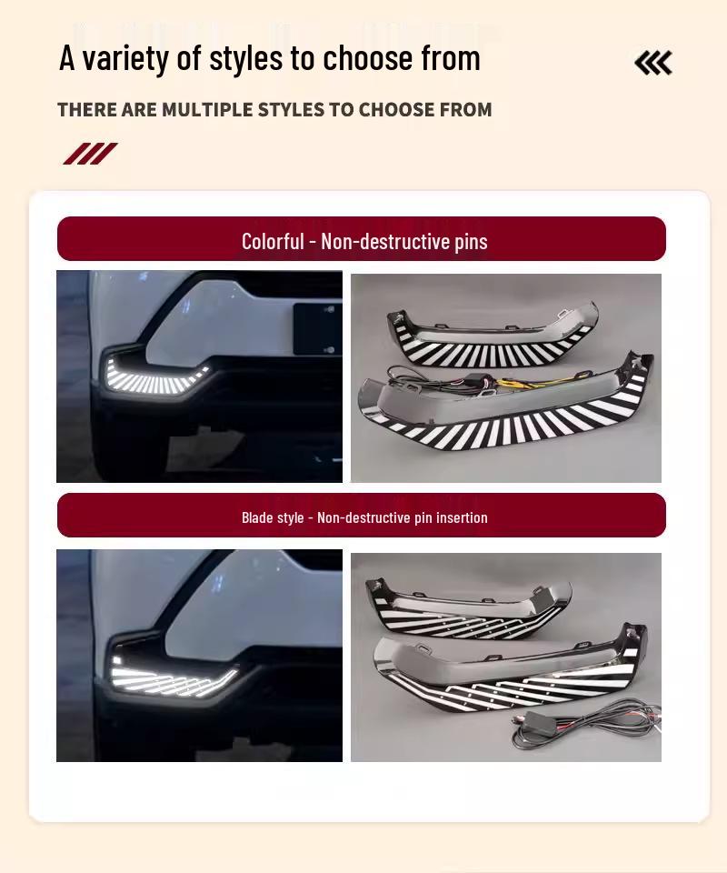 Compatible LED Daytime Running & Decorative Lights for 26 Toyota Frontlander Models.