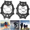 A Pair 19 Teeth Outdoor Climbing Ice Crampons Stainless Steel Welding Anti-Slip Shoe Snow Grips Spikes Cleats(XL 19 Teeth)