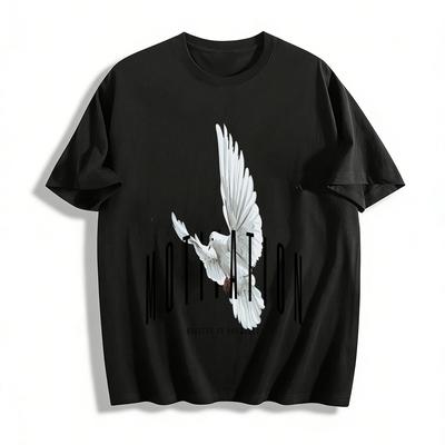 Motivation Dove Print T-shirt Believe In Yourself Casual Top Pure Cotton T-shirt