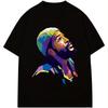 T-shirt unisexe imprimé portrait abstrait, style art moderne, T-shirt unisexe doux et confortable.