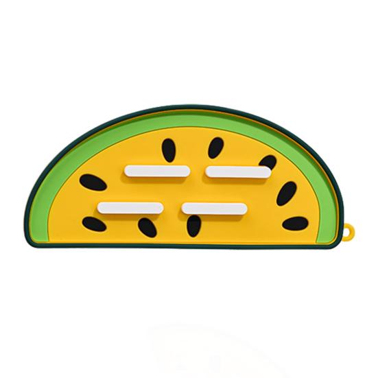 Topfdeckelhalter Wassermelonenform Küchenhelfer Hitzebeständige Silikon-Topfunterlage Mehrzweck-Isolierung Topfabdeckung Rutschfest