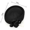 With Flower Straw Pillbox Hat Solid Painter Hat New Brimless Cap  Women's