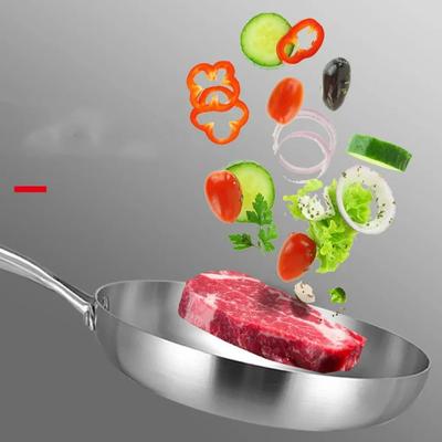 304 Edelstahl Wok Pfanne Kochen Gebraten Steak Gasherd Topf Elektromagnetische Ofen Allgemeine Kochtopf Antihaft-Pfanne Bratpfanne