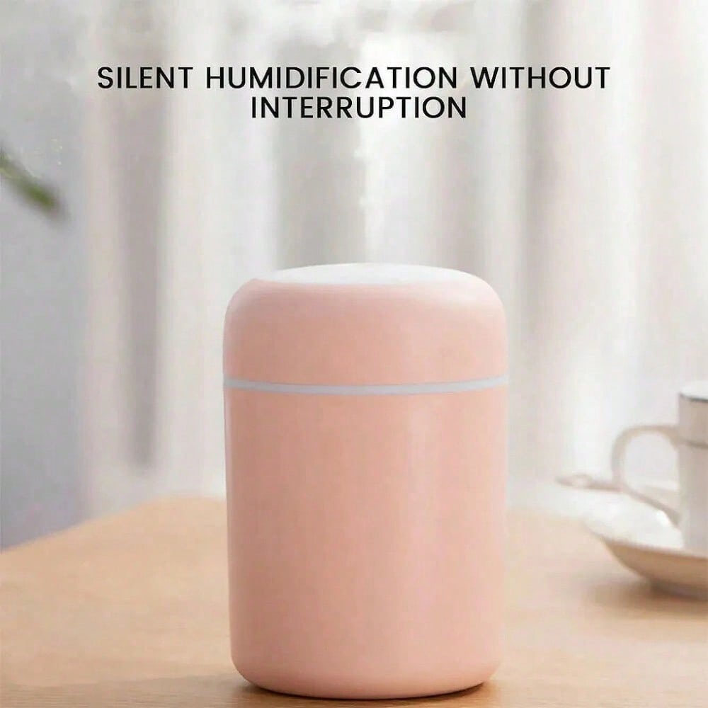 Portable Ultrasonic Air Humidifier, Car Humidifier, Color Cup, Aroma Diffuser, Mist Cooler, USB Car Light Purifier, 300ml