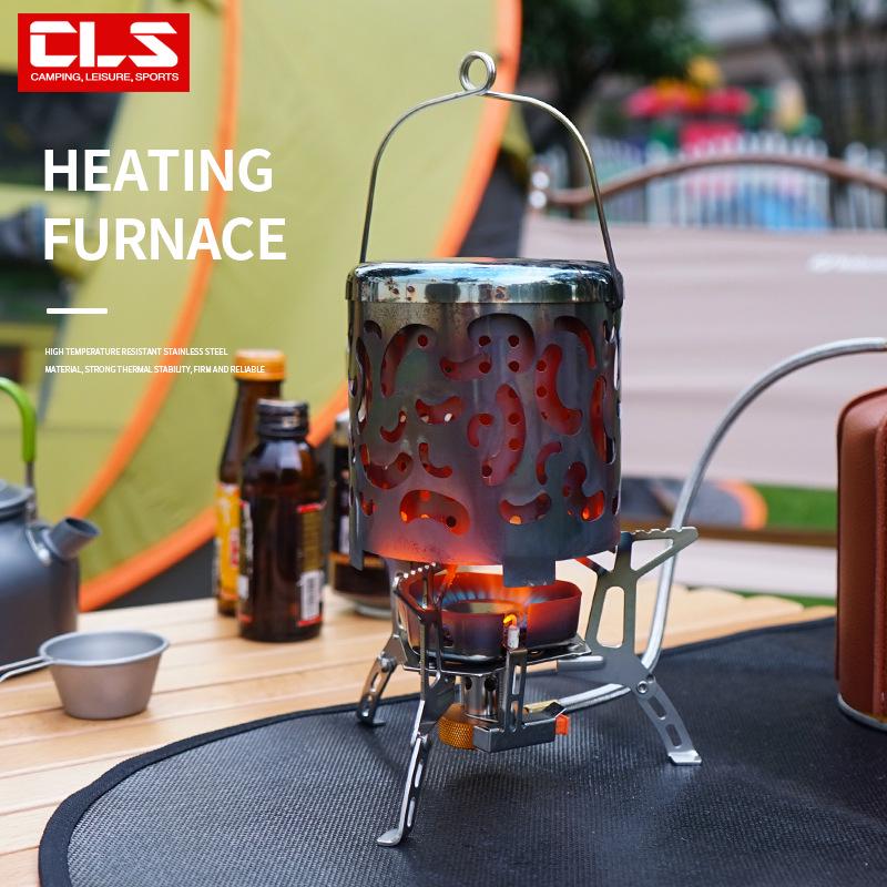 Portable Mini Stainless Steel Camping Heater for Autumn and Winter