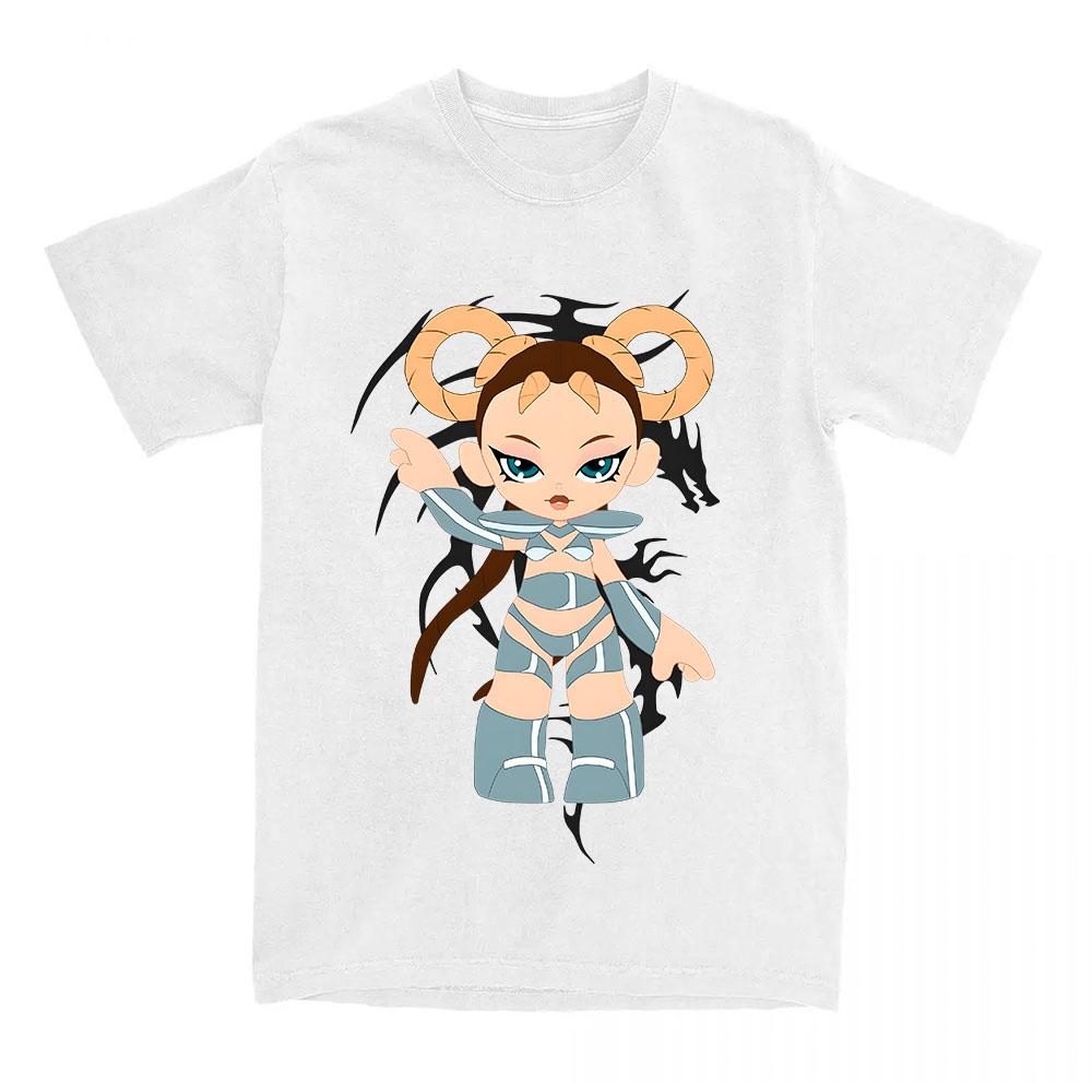 

Lola Índigo Graphic T-shirt Cotton Short Sleeve Female Tshirts Casual Loose Women Men T Shirt Singer Cartoon Printing Clothing XS білий