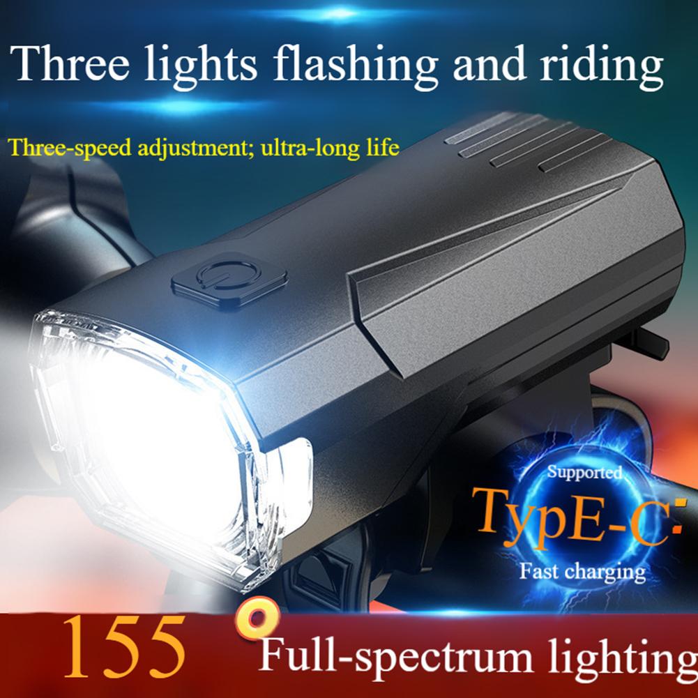 LED Bicycle Front Light Super Bright Bicycle Light Waterproof Bicycle Head Light 3 Level Dimmable Bike Safety Lamp for Emergency