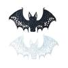 2 Pcs Halloween Bat Embroidered Patch Lace Gothic Wing Design DIY Clothing Badges