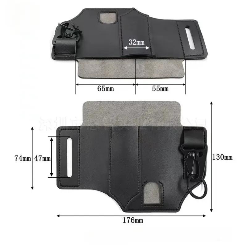 Outdoor EDC Cowhide Tool Holster Multitool Sheath Camping Survival Flashlight Pocket Organizer Key Holder Genuine Leather Tools