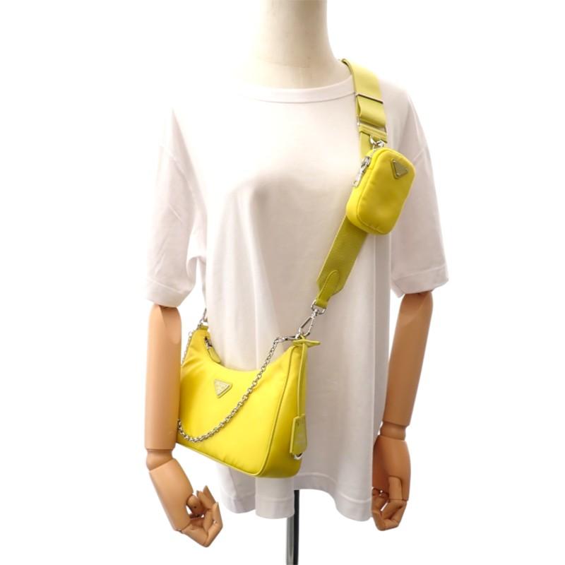 PRADA  1BH204 2WAY bag yellow/yellow Nylon Women